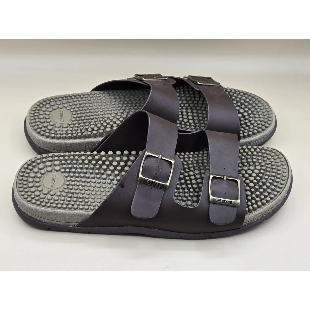 Revs Premium Reflexology Massage Sandals Shock Absorbing Cushion Comfort Size 11